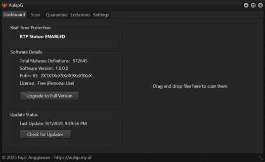 AulapG Main Interface